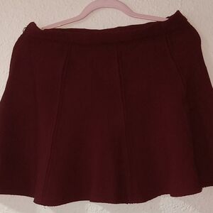 Zara Burgundy Circle Skirt .L